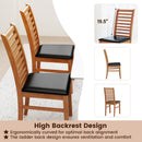 Set of 2 Wooden Dining Chair with Rubber Wood Legs for Living Room