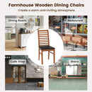 Set of 2 Wooden Dining Chair with Rubber Wood Legs for Living Room