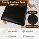 Set of 2 Wooden Dining Chair with Rubber Wood Legs for Living Room