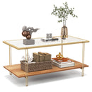 4-Piece Home Furniture Set with 2 Swivel Bar Stools Kitchen Sideboard Sectional Sofa & Glass Coffee Table