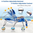 3-IN-1 Foldable Beach Chair with Footrest and Adjustable Backrest