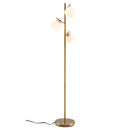 Living Room Set: Floor Lamp + Accent Chair + 3-Seat Sofa