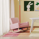 Children’s Room Furniture Bundle: Twin Pink Bed Blue & Pink Rocking Chairs Storage End Table