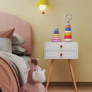Children’s Room Furniture Bundle: Twin Pink Bed Blue & Pink Rocking Chairs Storage End Table