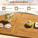 3 Pieces Patio Dining Table Set 63‚Äù Rectangle Table and 2 Backless Bench