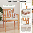 6 Pieces Patio Dining Table Set 63‚Äù Rectangle Table with 4 Acacia Wood Armchairs and Backless Bench