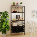 Wine Organizer with Power Outlet and Bottle Holders