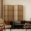 3 Piece Rattan and Wood Living Room Set with Side Table Coffee Table and TV Stand