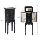 Standing Jewelry Box with 4 Drawers and 2 Side Doors
