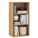 Set of 2 3-Tier Cube Bookcase with Adjustable Shelves for Home Office