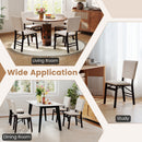 Foldable Dining Chair Set of 2 Armless Kitchen Chair with Padded Seat and Tilt Backrest