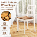 Set of 4 Wood Dining Chairs with Solid Rubber Wood Legs