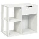 5-Piece Modern Living Room Furniture Set: Side table+Coffee table+Console table+Bookcase+Corner shelf