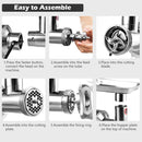 Heavy Duty 1.5HP Commercial Meat Grinder with Reverse High Efficiency and Anti-Clog