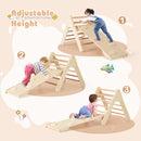 7-in-1 Pikler Triangle Set with 6-Piece Foam Blocks for Toddlers Indoor Playground