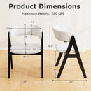 3-Piece Mid-Century Dining Set with 36‚Äù Round Pedestal Table and 2 Sherpa Upholstered Chairs