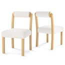 3-Piece Modern Dining Room Set: Wooden Dining Chairs + Bamboo Sideboard Cabinet + Tall Storage Cabinet