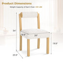 3-Piece Modern Dining Room Set: Wooden Dining Chairs + Bamboo Sideboard Cabinet + Tall Storage Cabinet
