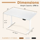 Electric Standing Desk Height Adjustable with 3 Memory Heights White