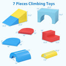 7-Piece Soft Foam Toddler Climbing Blocks Set PU Leather for 1+ Year Old