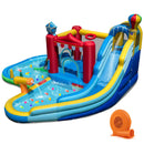 Inflatable Water Park with Splash Pool 50 Ocean Balls and 750W Blower