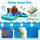 Inflatable Water Park with Splash Pool 50 Ocean Balls and 750W Blower