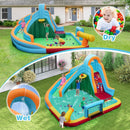 6-in-1 Inflatable Water Slide Park with 750W Blower for Yard