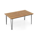 63 Inch Outdoor Dining Table & Set of 4 Patio Dining Chairs
