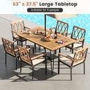 63 Inch Outdoor Dining Table & Set of 4 Patio Dining Chairs