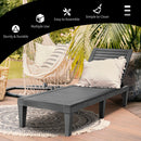 3-Piece Outdoor Adjustable Chaise Lounge Set with 2 Recliners and 1 Side Table for Garden Backyard