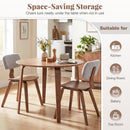 3 Piece Dining Table Set with 2 Padded Dining Chairs and Rubber Wood Table