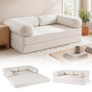 4-in-1 Convertible Folding Sofa Bed with Comfy Corduroy Cover