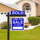 Set of 2 6 Feet Vinyl UPVC Real Estate Realtor Yard Sign Post