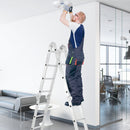15 Feet Folding Aluminum Ladder with Safe Locking Hinge