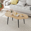 Cloud Shape Coffee Table 39.5 inch Irregular Center Table with Metal Frame