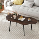 Cloud Shape Coffee Table 39.5 inch Irregular Center Table with Metal Frame
