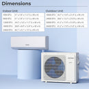 UltrEco Series 24000 BTU 2 Zone 23 SEER2 Mini Split Air Conditioner Wifi Enabled with Heat Pump
