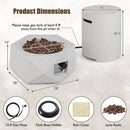 40 000 BTU Fire Pit Table Set with Stainless Steel Burner