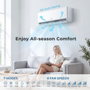 27000 BTU 2-Zone Mini Split Air Conditioner with Heat Pump