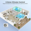 27000 BTU 2 Zone Mini Split AC with Heat Pump (18K+18K)