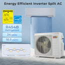 X-Pro 27000 BTU 3 Zone 24 SEER2 Mini Split AC with Heat Pump