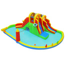 8-in-1 Giant Bounce House with 2 Long Slides and Climbing Walls for Yard Party