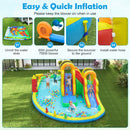 8-in-1 Giant Bounce House with 2 Long Slides for Yard Party with 750W Blower