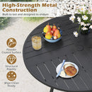 5 Pieces Patio Dining Set for 4 42.5 inch Outdoor Round Metal Table