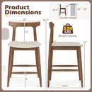 Kitchen Island with Storage with 2 Counter Height Solid Wood Bar Stools Set