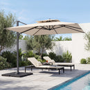 10 FT Cantilever Patio Umbrella with 220 LBS Base