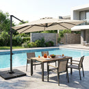 Offset Hanging Patio Umbrella 11x9 ft with 220 lb Base