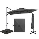 Offset Hanging Patio Umbrella 11x9 ft with 220 lb Base