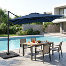 Offset Hanging Patio Umbrella 11x9 ft with 220 lb Base