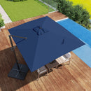 Offset Hanging Patio Umbrella 11x9 ft with 220 lb Base
